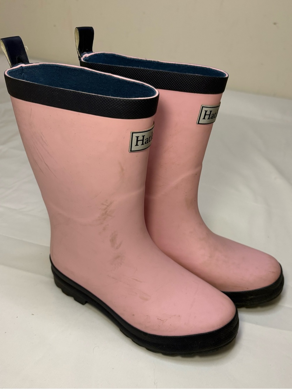 Hatley Girls 1 Pink Rubber Boots Waterproof Gum Wellies Rain Outdoor Storm Wet